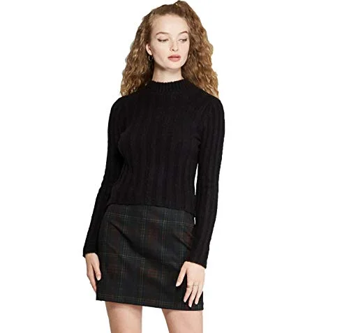 Mock Turtleneck Sweater — (black)