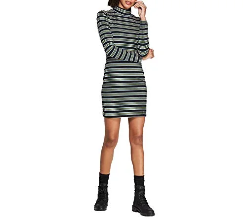 Drawstring Comfort Shorts — striped long sleeve mock turtleneck knit