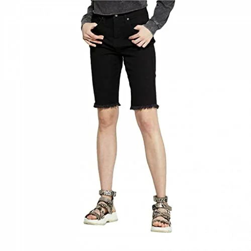 High-Rise Destructed Shorts — 10