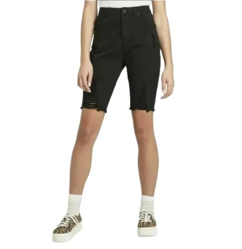 High-Rise Corduroy Mini Skirt — distressed jean shorts (black
