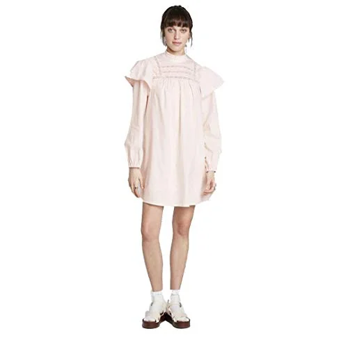 High Neck Poplin Dress — x-small