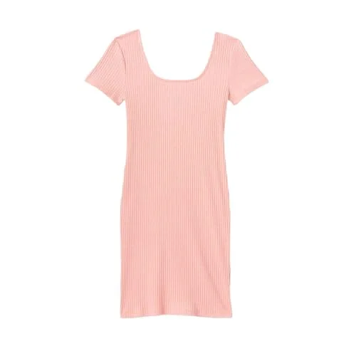Cropped Peplum T-Shirt — knit dress pink (large)