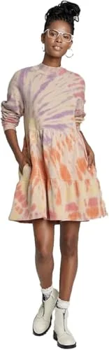 Tie-Dye Sweatshirt Dress — (x-small)