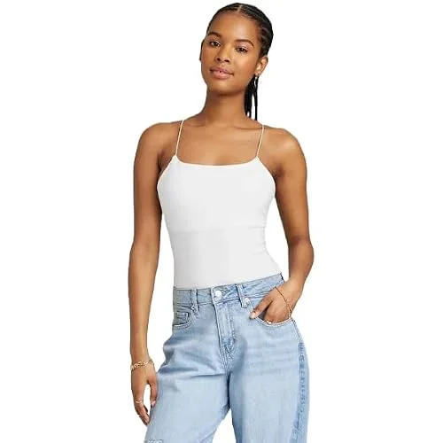 Spaghetti Strap Bodysuit — (white