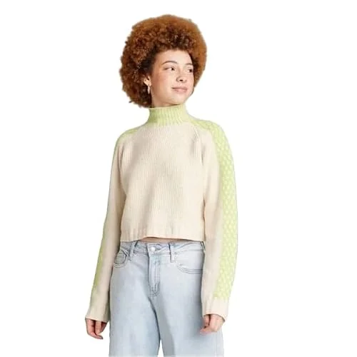 Boxy Mock Turtleneck Sweater — x-large